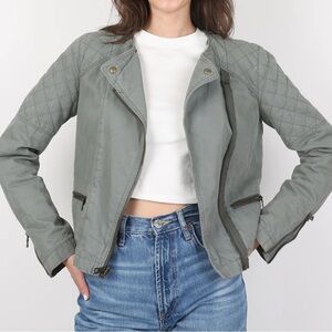 GAP Gray Cotton Bomber Jacket